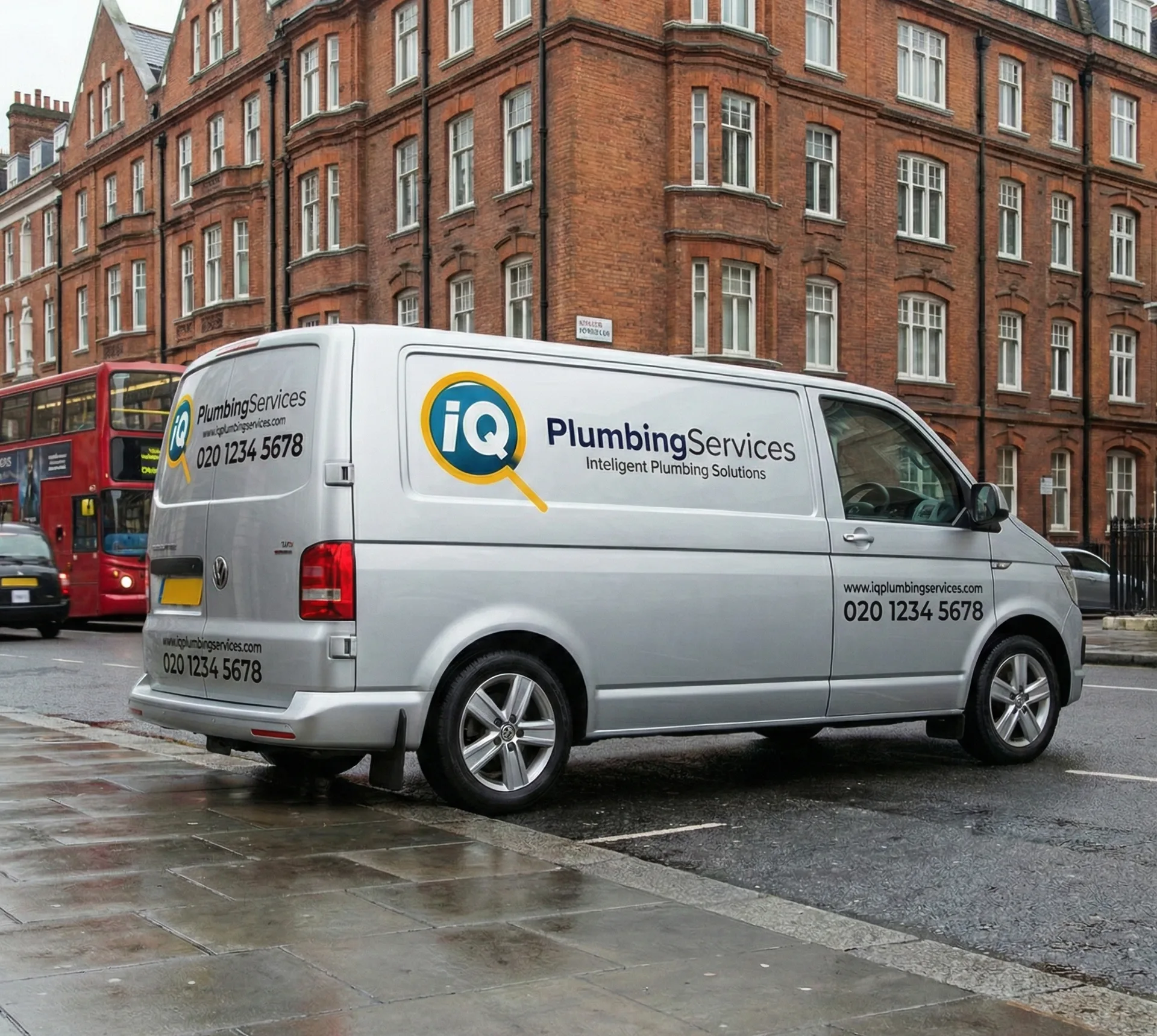 IQ Plumbing service van in South London