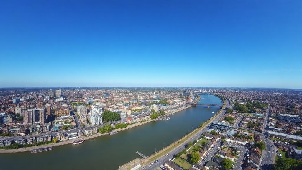 Aerial view of South London